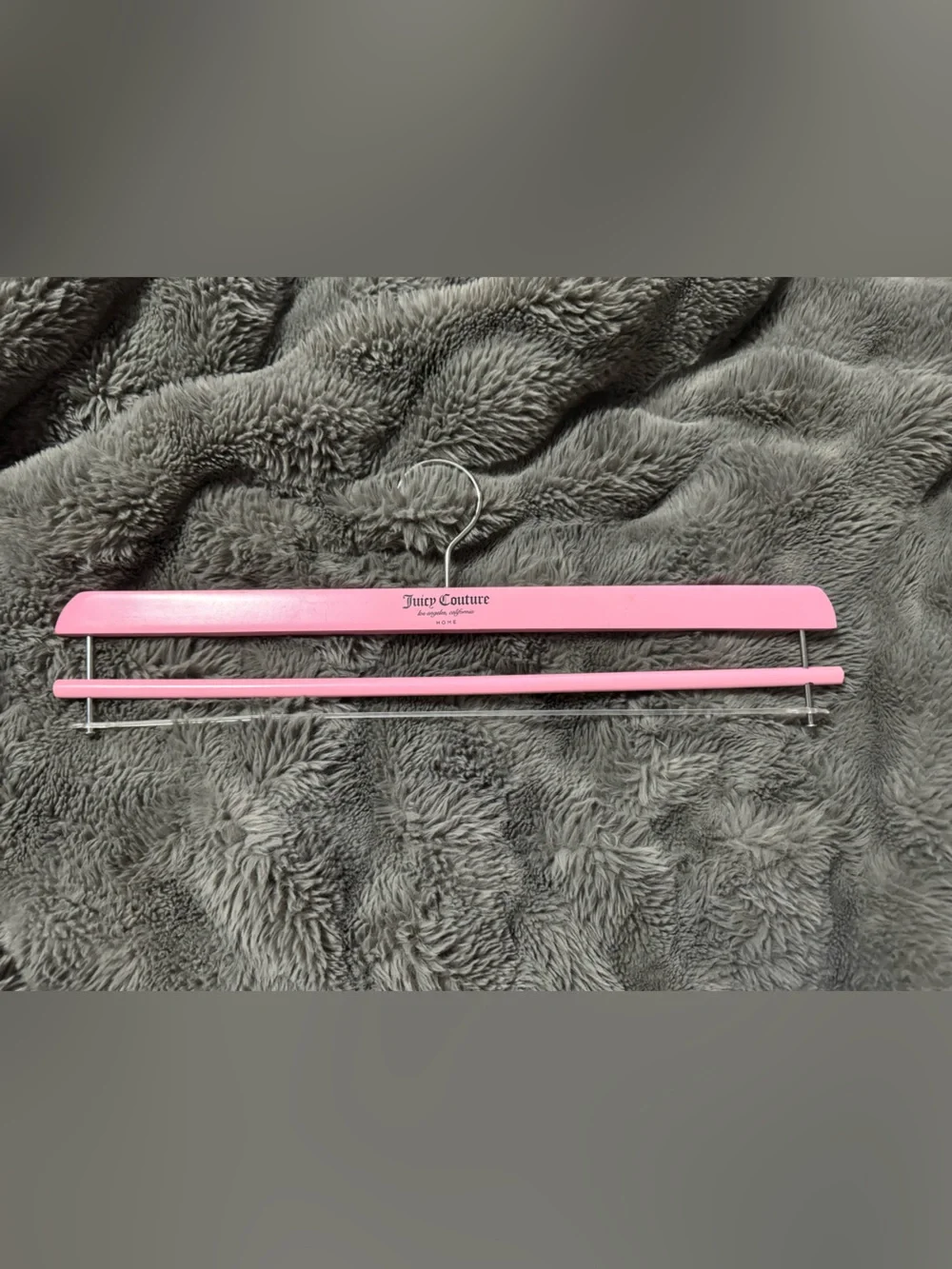Juicy Couture Pink Wooden Skirt Hanger for blankets towels etc